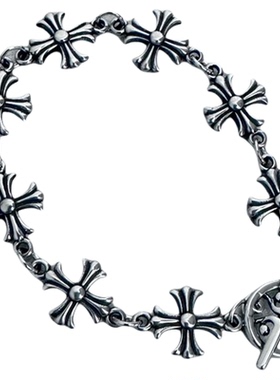 潮牌十字架克罗伈手链男女CH复古