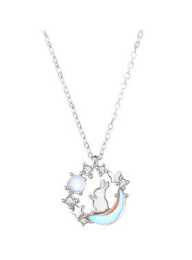 原创萌兔项链生日礼物送女生