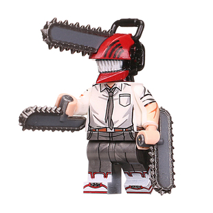 电锯人电次积木啵奇塔早川秋刀之恶魔人仔第三方拼装玩具手办摆件