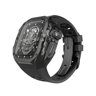 适用AppleWatch快拆改装理查德表壳Ultra3/2表带一体式iWatch苹果iWatchS手表带iWatchultra保护壳套透明外壳