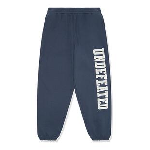UNDEFEATED五条杠官方冬季新品美式休闲logo做旧水洗束脚卫裤
