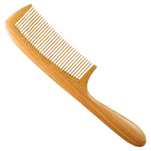 郎府绿檀木梳子圆柄加长款榫卯结构耐摔细齿可选顺发卷发家用长柄