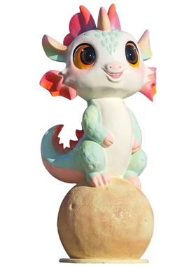 商业街广场售楼部玻璃钢雕塑发光