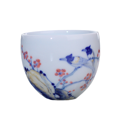 三希陶瓷手绘青花主人杯