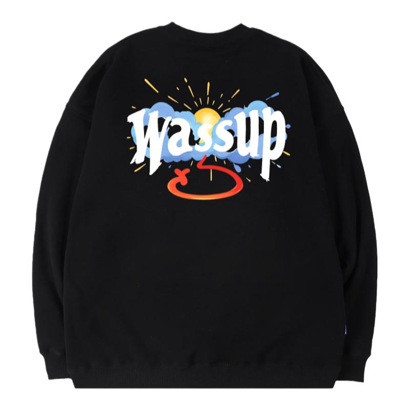 WASSUP云朵太阳情侣重磅卫衣