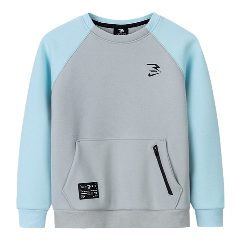 Nike 3brand儿童装男童加绒卫衣2025冬季保暖长袖上衣棉N32442033
