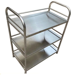 不锈钢火锅店菜架子商用餐厅饭店厨房多层烧烤串串置物收纳架带轮