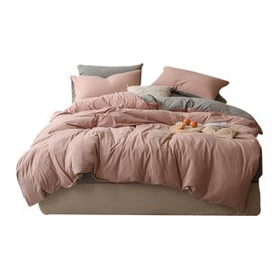 无印良品A类母婴级针织棉四件套全棉纯棉天竺棉床单床笠款三件套