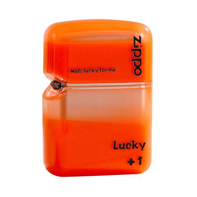 zippo打火机透明壳夜光流沙幸运