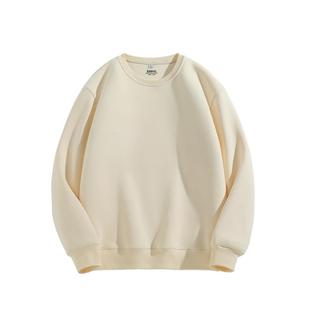 班尼路重磅卫衣男款春秋季纯色圆领内搭男款宽松大码正肩套头衫A