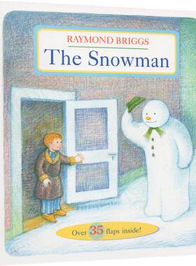 英文原版The Snowman雪人纸板书趣味翻翻书 Raymond Briggs雷蒙·布力格 荣获波士顿环球号角图画书奖Christmas圣诞节庆绘本
