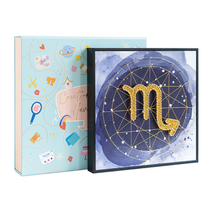 十二星座手工生日礼物送男友diy亲手制作创意绕线画钉子弦丝画