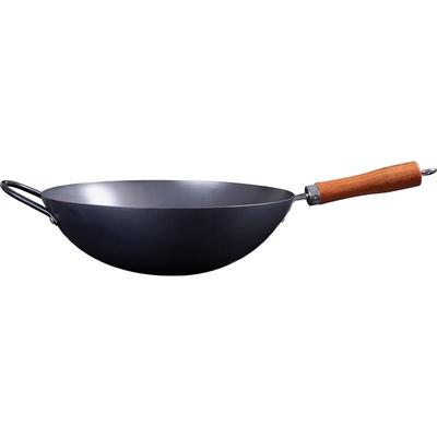 陈枝记家用炒锅圆底铁锅氮化防锈