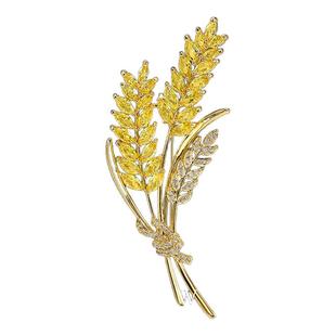 RAINBOW金黄麦穗高档胸针胸花男士 高级感别针西服配饰女新年礼物