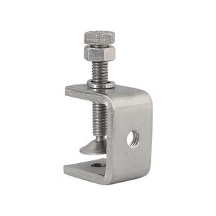 不锈钢老虎卡夹工字方管固定虎口万能卡扣铁c型夹u形型抱箍锁扣GG