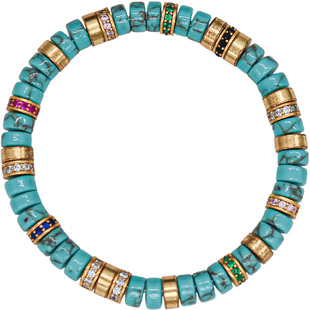 LAMUANA绿松手串手链小众设计手环叠戴女新品蓝色68103