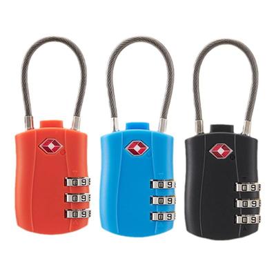 tsa海关锁拉箱高铁欧美洲航空出国旅行游背包防盗钢丝绳密码挂锁