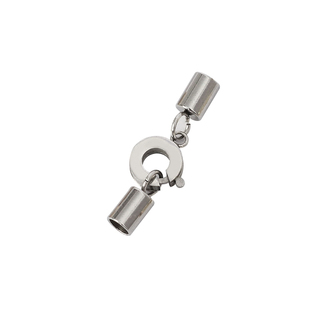 高品质不锈钢本命年红绳连接扣编织手绳收尾扣项链扣头接头弹簧扣