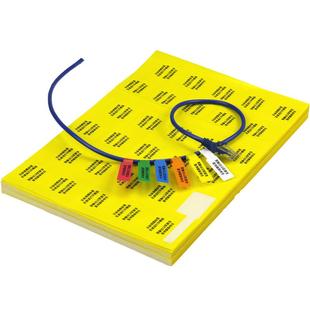 A4网线标签贴纸电源线路机房插头线束网络通信标识贴手写p型收纳分类记号贴彩色防水不干胶标签打印纸