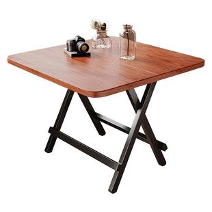 可折叠桌子家用便携式吃饭餐桌新款烤火桌子摆摊商用正方形四方桌