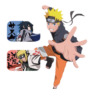 星河动漫火影忍者正版周边水墨细砂徽章吧唧胸章鸣人佐助鼬卡卡西