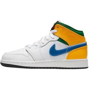 AIR JORDAN 1 MID  AJ1四叶草糖果鸳鸯 浅蓝反光女鞋 554725-128