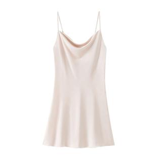吊带冰丝睡裙女士性感纯欲风夏季睡衣裙晨袍浴袍高级感夏丝绸春秋
