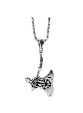 朋克复古斧头吊坠项链男女通用锁骨链小众设计潮人嘻哈INS风个性