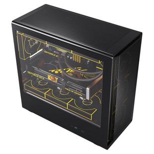 半岛铁盒烛龙L6风道机箱防尘玻璃侧透网孔台式电脑主机箱TYPE-C口