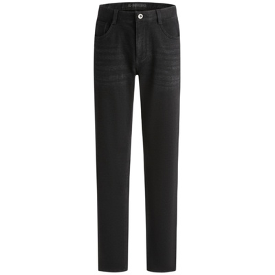 劲霸男装男士长裤装秋冬加厚时尚潮流高端百搭微弹保暖直筒牛仔裤