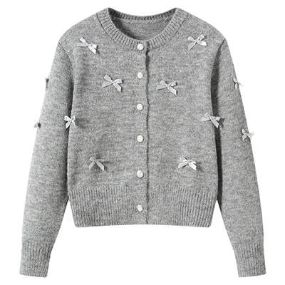 DDXZ夕子韩系时尚圆领针织开衫女