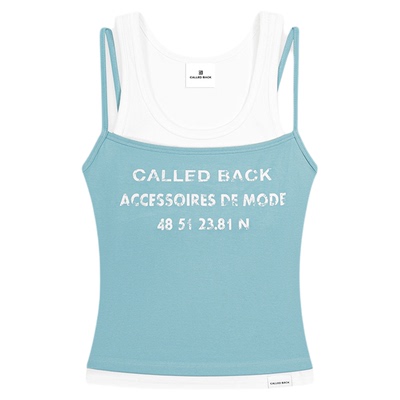 CalledBack假两件吊带背心