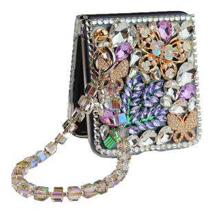 适用moto摩托罗拉razr50ultra折叠屏60新款pro外壳膜一体带手链挂绳高级感适合夏天的手机壳钻女生高颜值气质