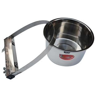 大牛不锈钢狗食盆狗碗防打翻大型犬大号悬挂水盆水桶加厚食碗食盆