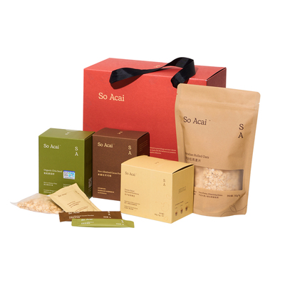 【新年礼物】soacai可可味燕麦碗礼盒未碱化可可粉奇亚籽燕麦年货