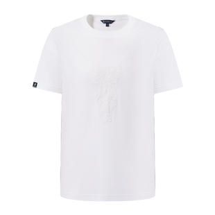 POLOWALK白色短袖T恤男士夏季新款水柔棉半袖潮流打底衫