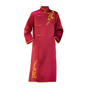 伴郎服中式2026新款结婚套装礼服男士中国风迎亲长袍接亲兄弟团装