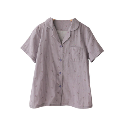 双层纱显白紫色睡衣家居服