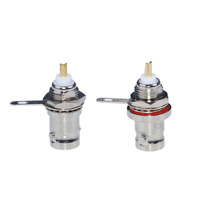 50欧姆铜材BNC母座BNC-KY防水面板安装连接器优质全铜材BNC座镀金