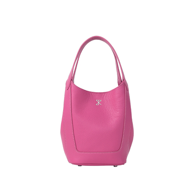 头层牛皮水桶包手提斜挎菜蓝子包