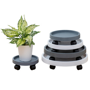 花盆托盘移动万向轮带轮子塑料加厚承重接水盘滚轮底座大花盆底托