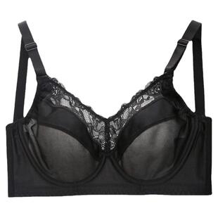 大胸显小内衣女全罩杯有钢圈薄款缩胸防下垂大码胖MM夏季超薄文胸