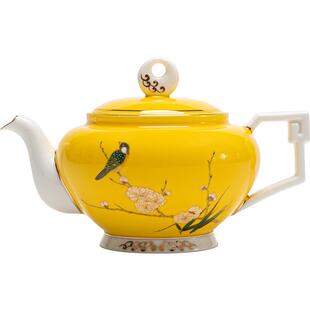 喜上眉梢埃文凯尔国礼瓷谢锦华陶瓷大师茶具送老师送领导创意礼品