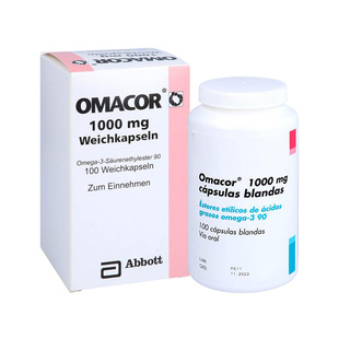 【自营】欧玛可 Omacor鱼油欧米伽3 甘油三酯 脂肪酸乙脂90软胶囊