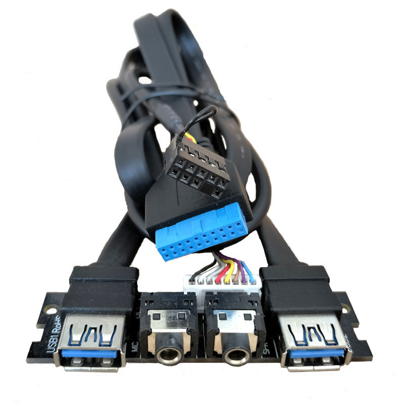 DIYUSB3.0+HD前置扁线改机箱