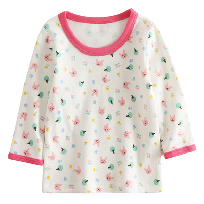 2025新款女童纯棉秋衣宝宝保暖衣