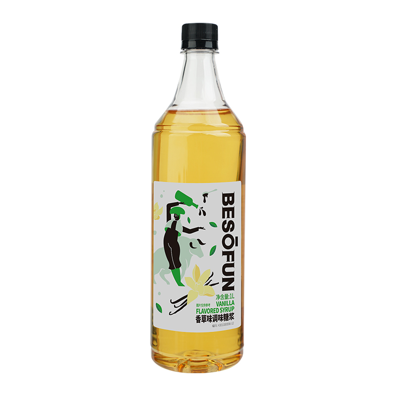 蓓朵芬香草糖漿1L咖啡奶茶店專用風味調味濃縮果露伴侶商用原料