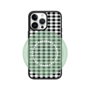 【Magsafe磁吸】ins风黑白格子适用于苹果17Promax手机壳iPhone16文艺13肤感12/11黑软边14Pro超薄xs保护套15