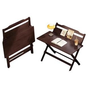 楠竹可折叠书桌学习桌子免安装小户型学生家用写作业可移动办公桌