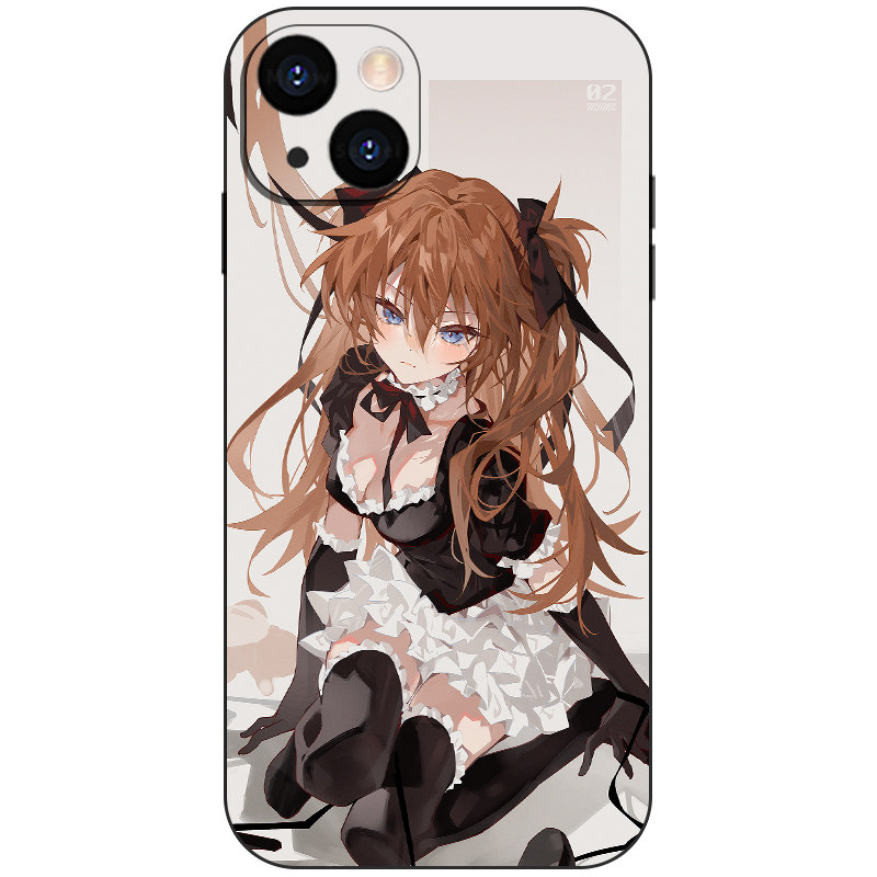 双马尾女仆少女暗黑日系唯美插画磨砂硅胶手机壳同人周边适用于iPhone16苹果17小众动漫二次元磁吸防摔保护套